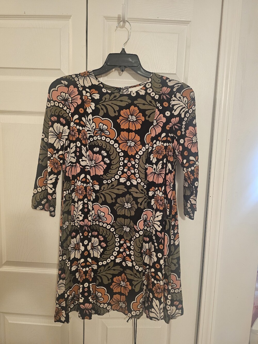 H & M Boho Stlye Dress 3/4 Sleeve Sz 12
